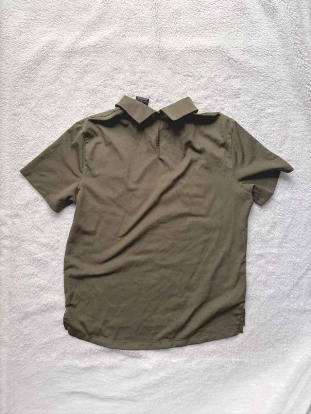Nike Dri-FIT Olive Green Polo Shirt Womens Small Perforated Athletic Golf Top